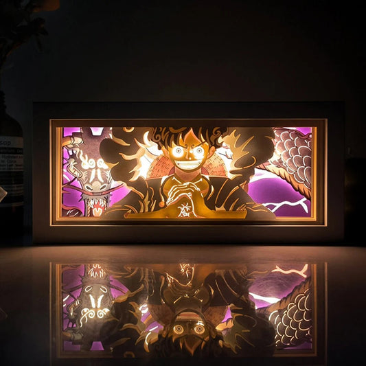 Luffy and Kaido Light Box - YabaiMerch